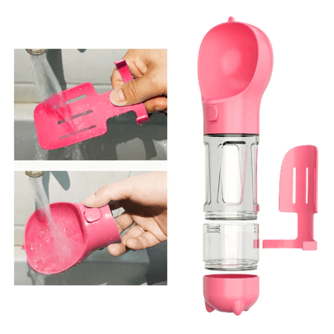 HidroPet™ a Garrafa Portátil para Cães e Gatos 4 em 1