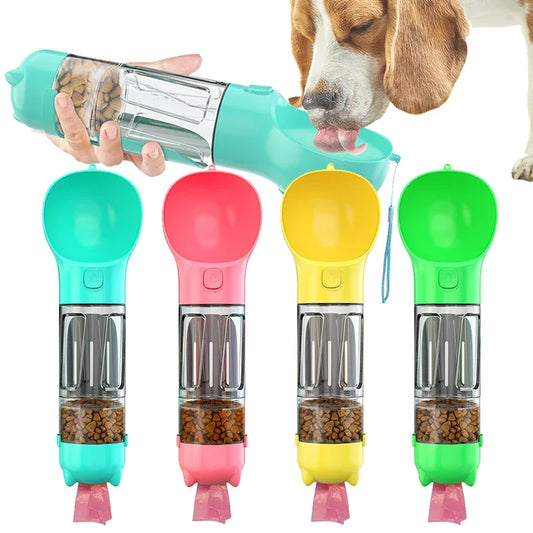 HidroPet™ a Garrafa Portátil para Cães e Gatos 4 em 1