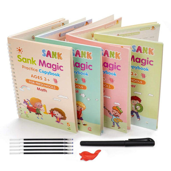 Kit com 4 Cadernos de Caligrafia Magico/ Frete Grátis
